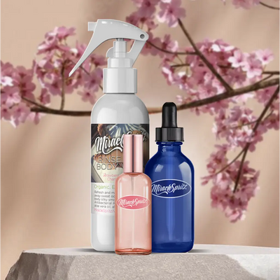Anti Aging Beauty set Serum, Body Wash and Perfume by Miracle Spritz